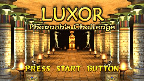 Luxor Pharaoh's Challenge title screen for PSP